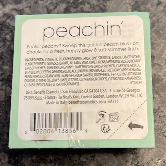 Benefit Cosmetics Peachin’ Golden Nectar Blush golden peach soft-shimmer finish - Picture 9 of 9